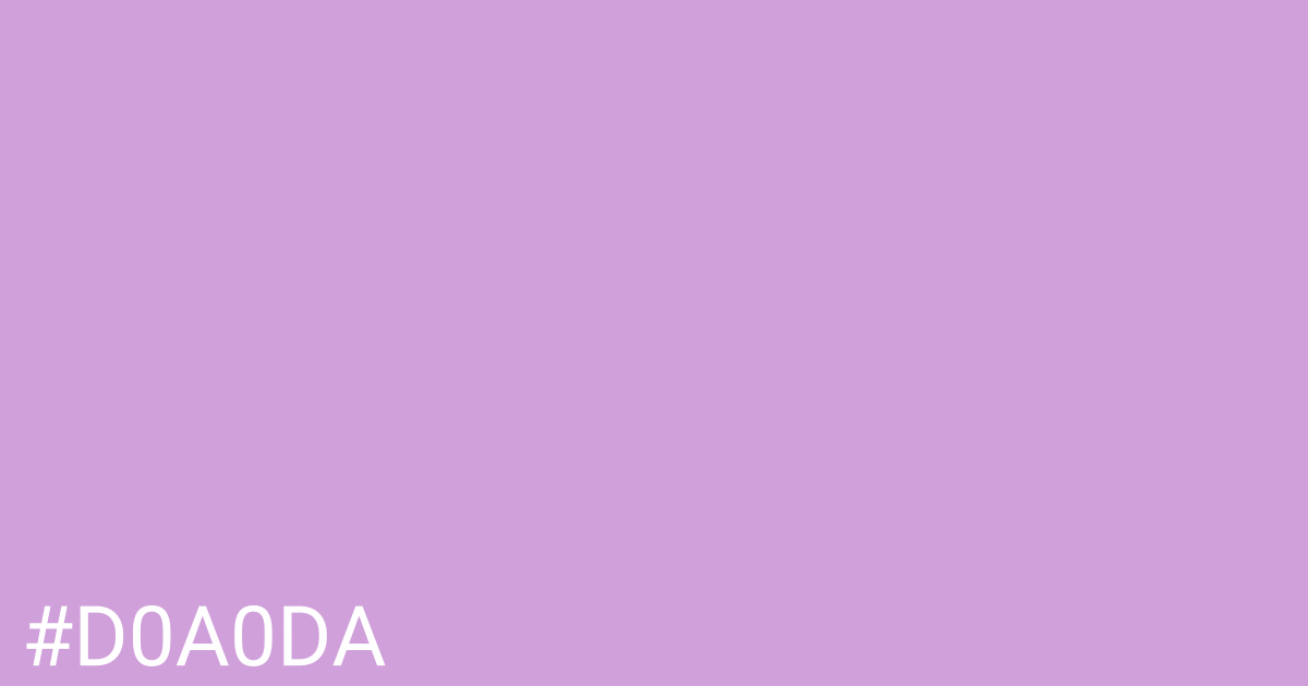 Hex color #d0a0da graphic