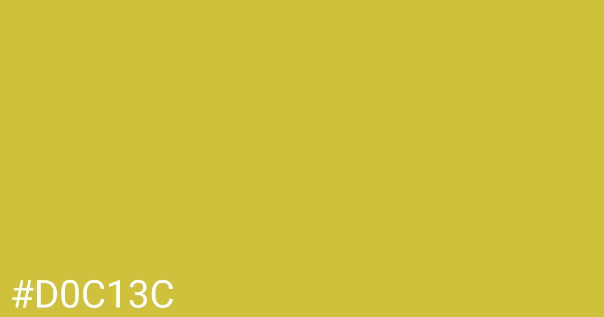 Hex color #d0c13c graphic