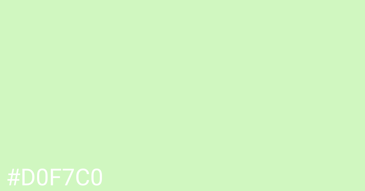 Hex color #d0f7c0 graphic