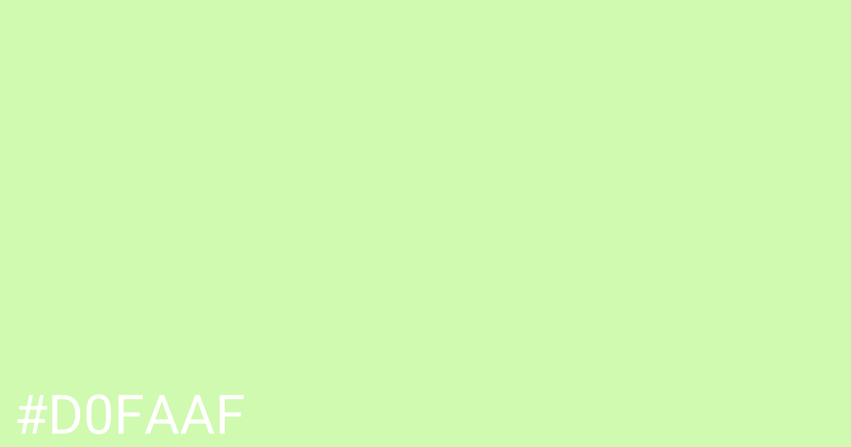 Hex color #d0faaf graphic