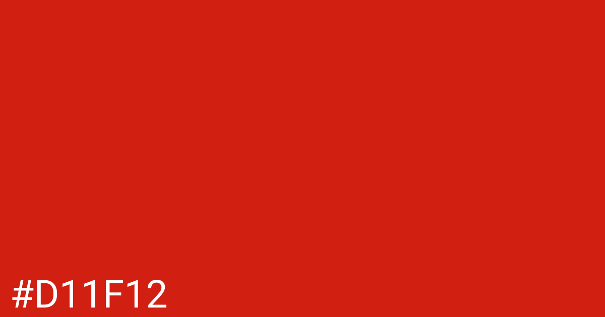 Hex color #d11f12 graphic