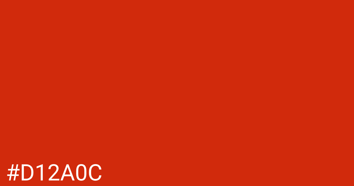 Hex color #d12a0c graphic