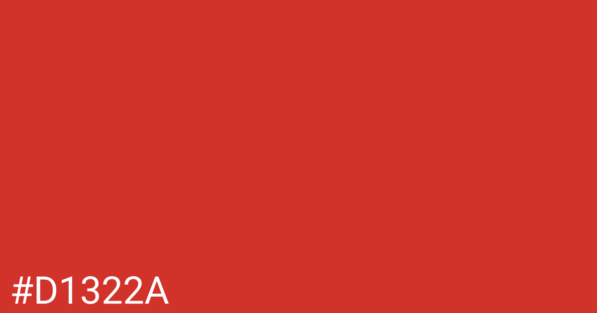 Hex color #d1322a graphic