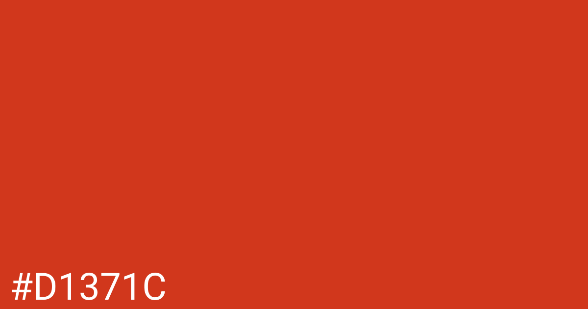 Hex color #d1371c graphic