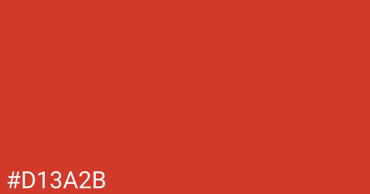 Hex color #d13a2b graphic