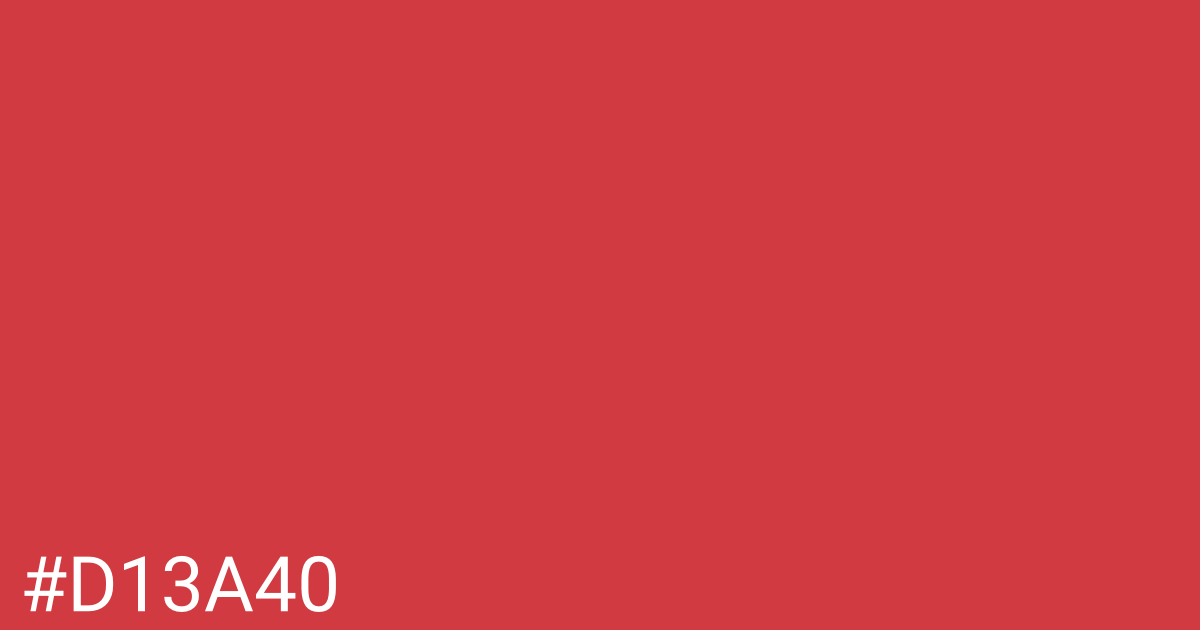 Hex color #d13a40 graphic