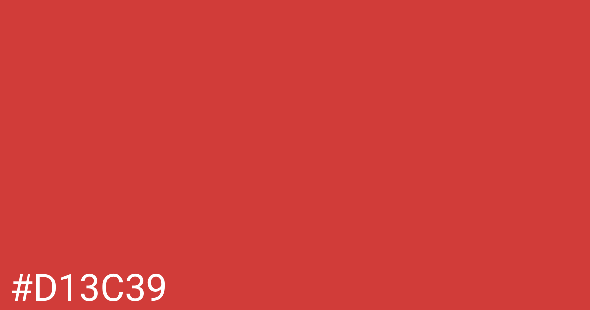 Hex color #d13c39 graphic