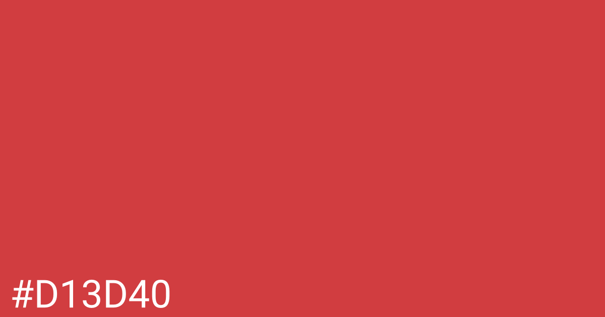 Hex color #d13d40 graphic