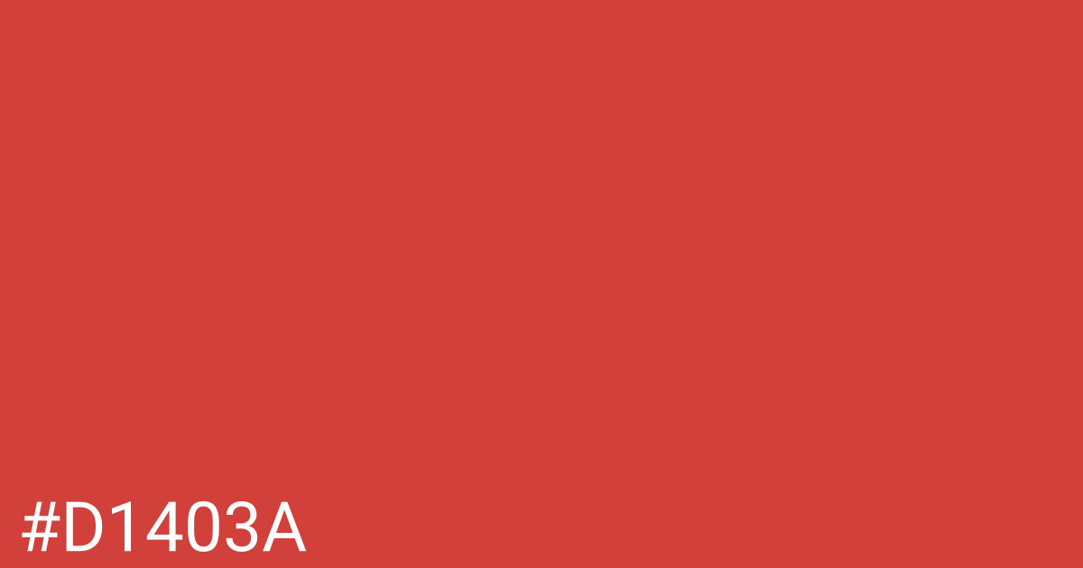 Hex color #d1403a graphic
