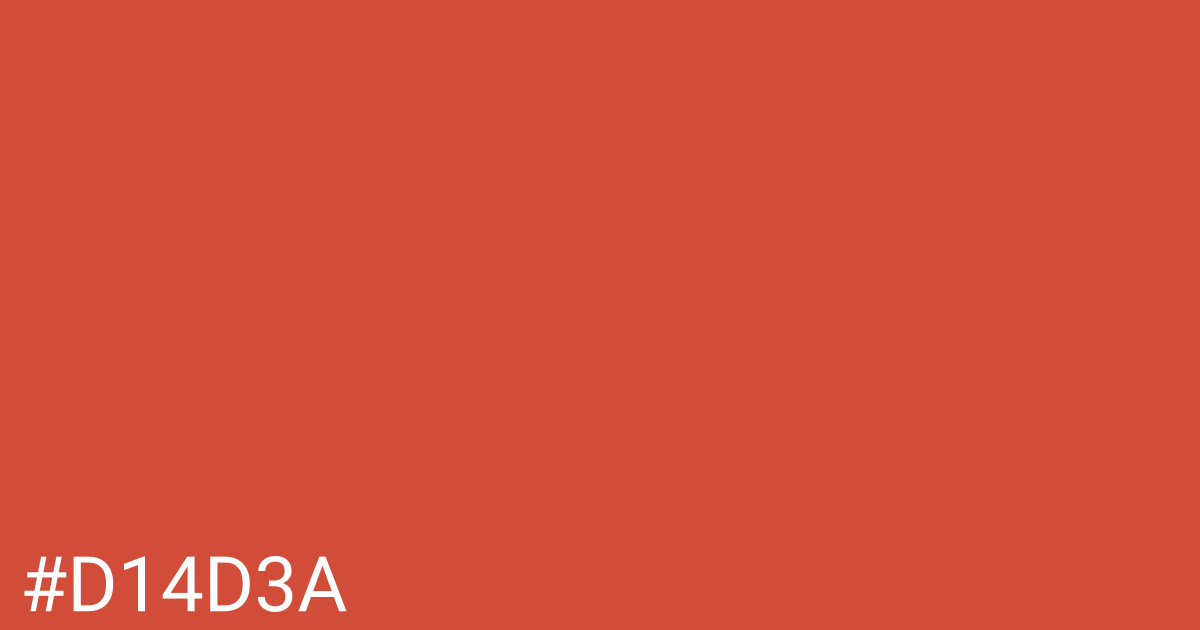 Hex color #d14d3a graphic