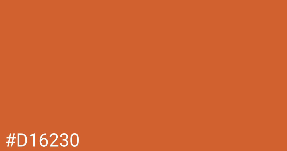 Hex color #d16230 graphic