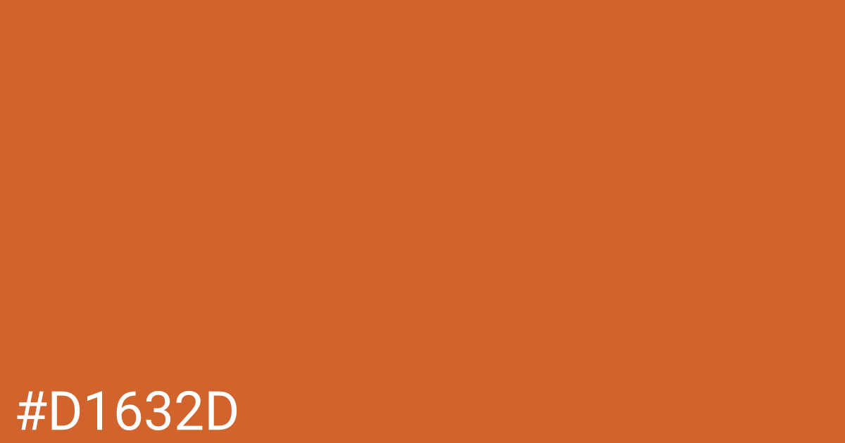Hex color #d1632d graphic