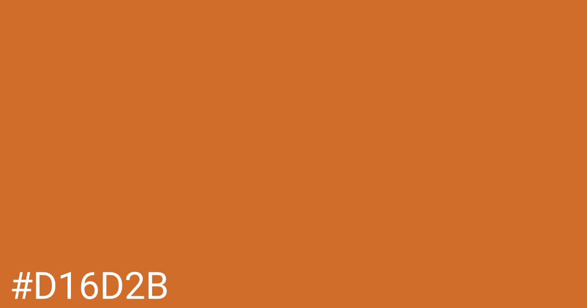 Hex color #d16d2b graphic