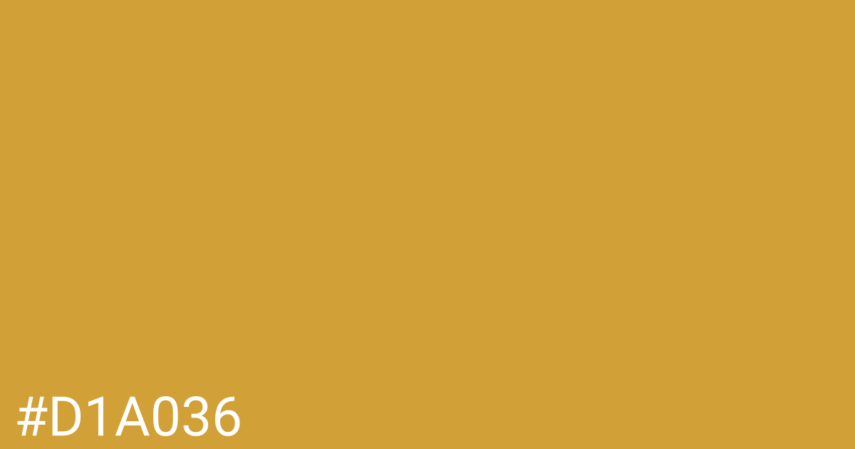 Hex color #d1a036 graphic