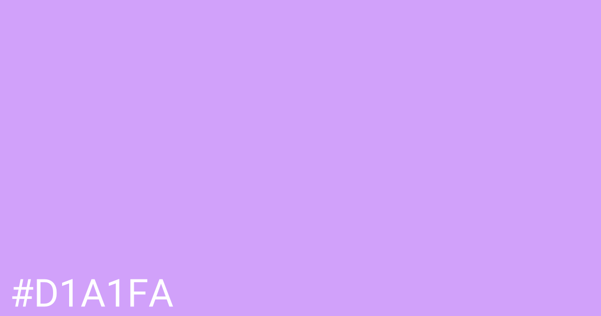 Hex color #d1a1fa graphic