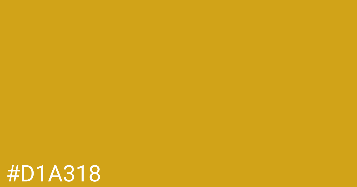 Hex color #d1a318 graphic