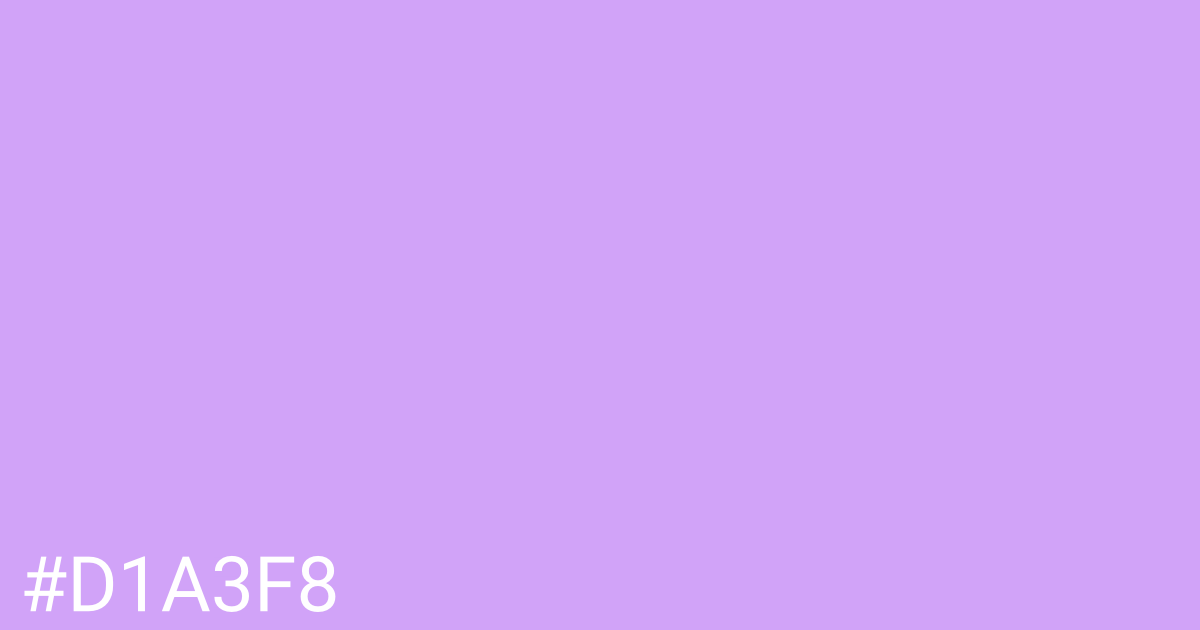 Hex color #d1a3f8 graphic