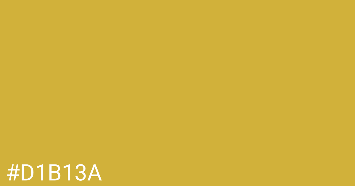 Hex color #d1b13a graphic