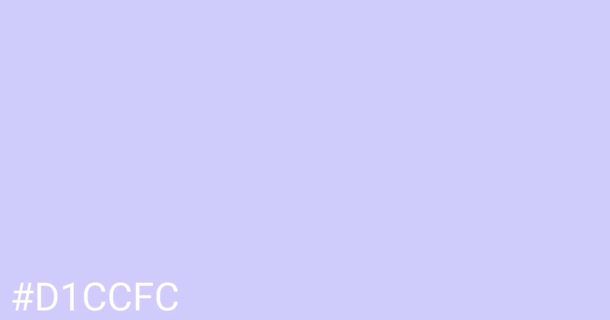 Hex color #d1ccfc graphic