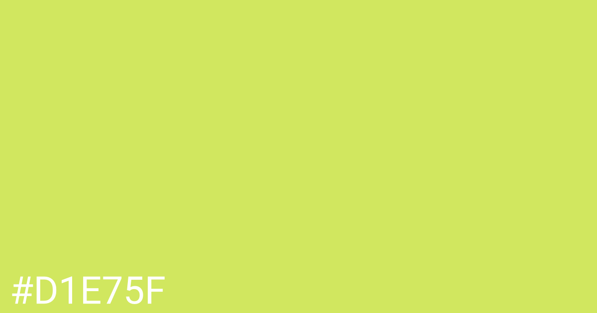 Hex color #d1e75f graphic