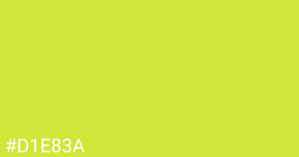 Hex color #d1e83a graphic