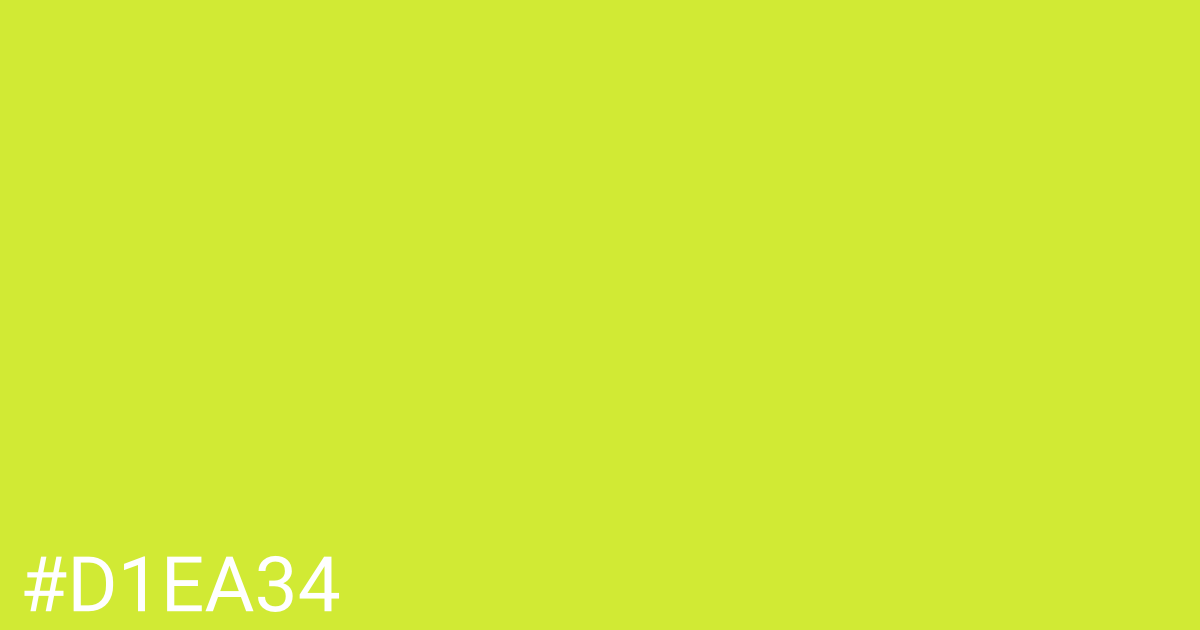 Hex color #d1ea34 graphic