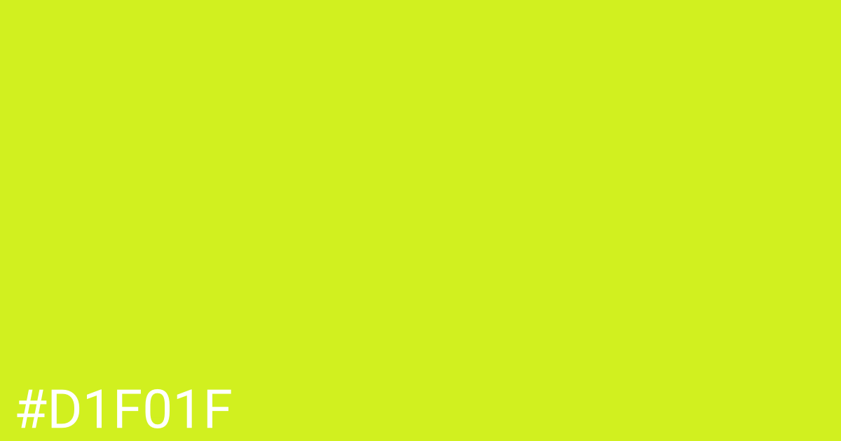 Hex color #d1f01f graphic