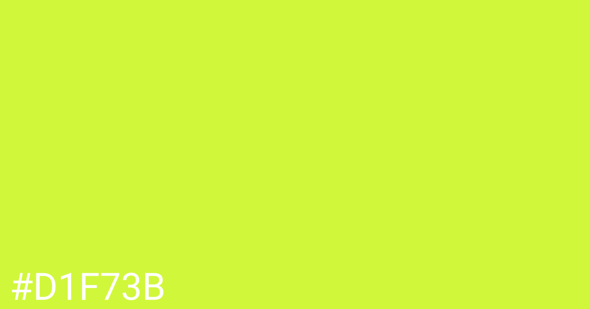 Hex color #d1f73b graphic