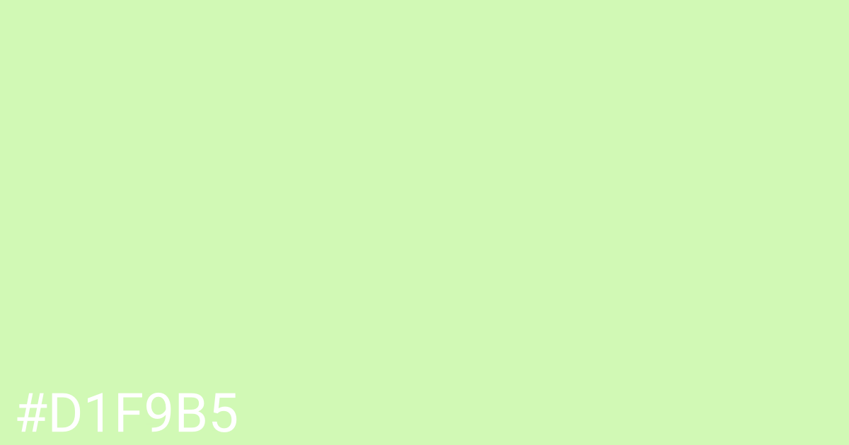 Hex color #d1f9b5 graphic