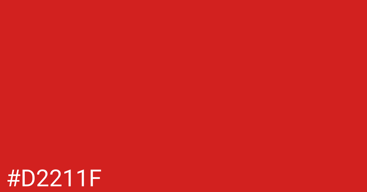 Hex color #d2211f graphic