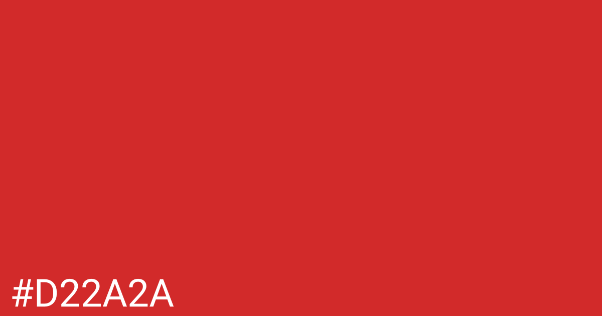 Hex color #d22a2a graphic
