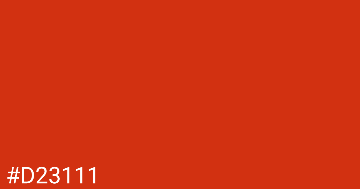 Hex color #d23111 graphic