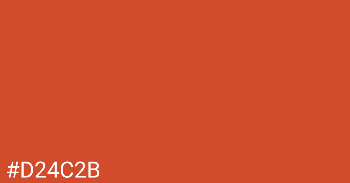 Hex color #d24c2b graphic