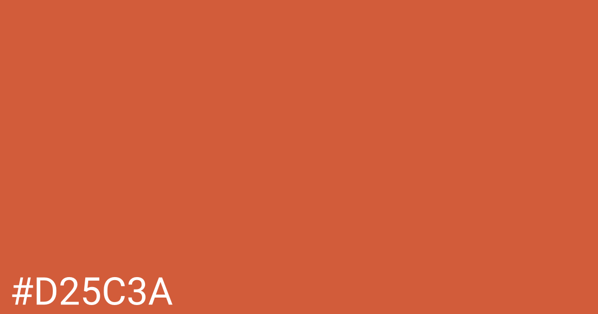Hex color #d25c3a graphic