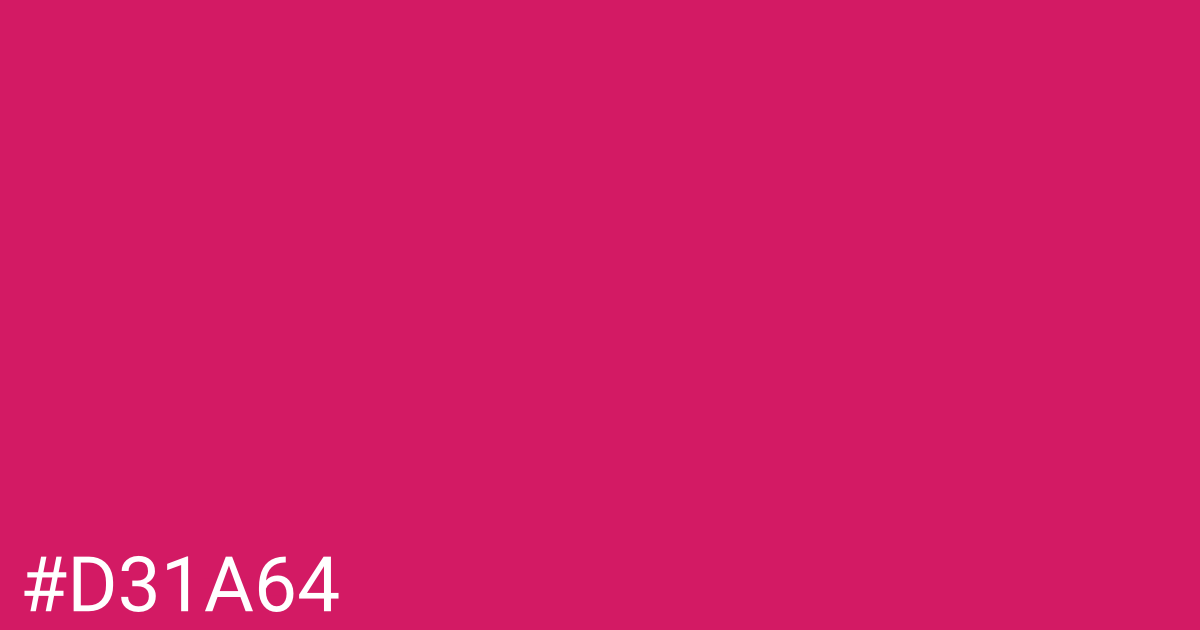 Hex color #d31a64 graphic