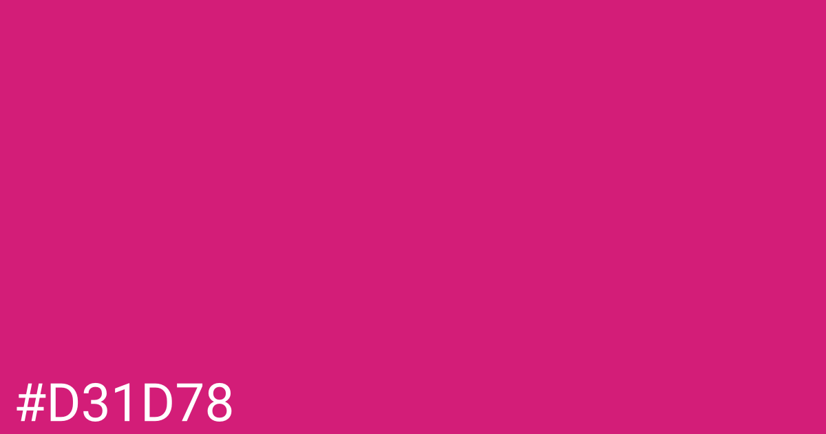 Hex color #d31d78 graphic