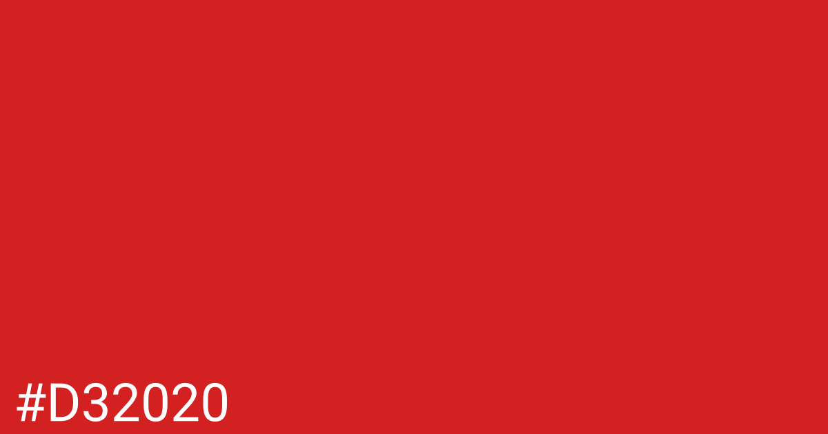 Hex color #d32020 graphic