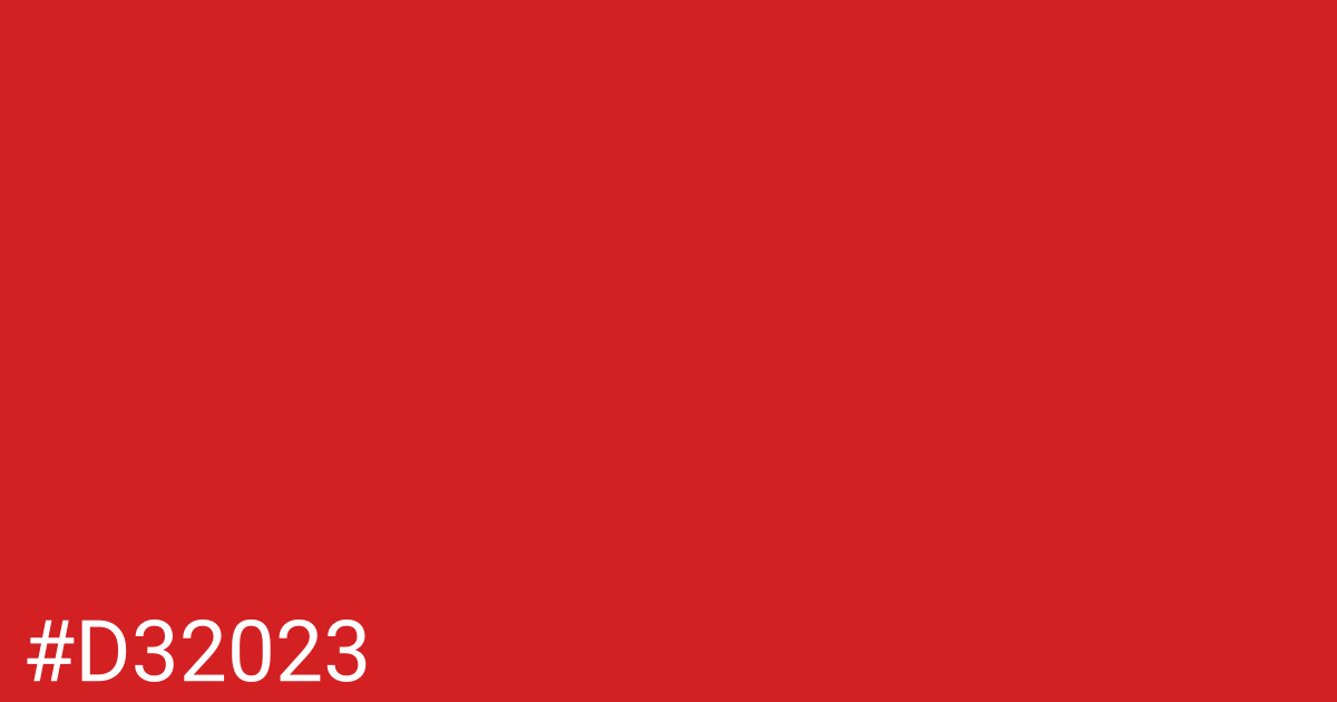 Hex color #d32023 graphic