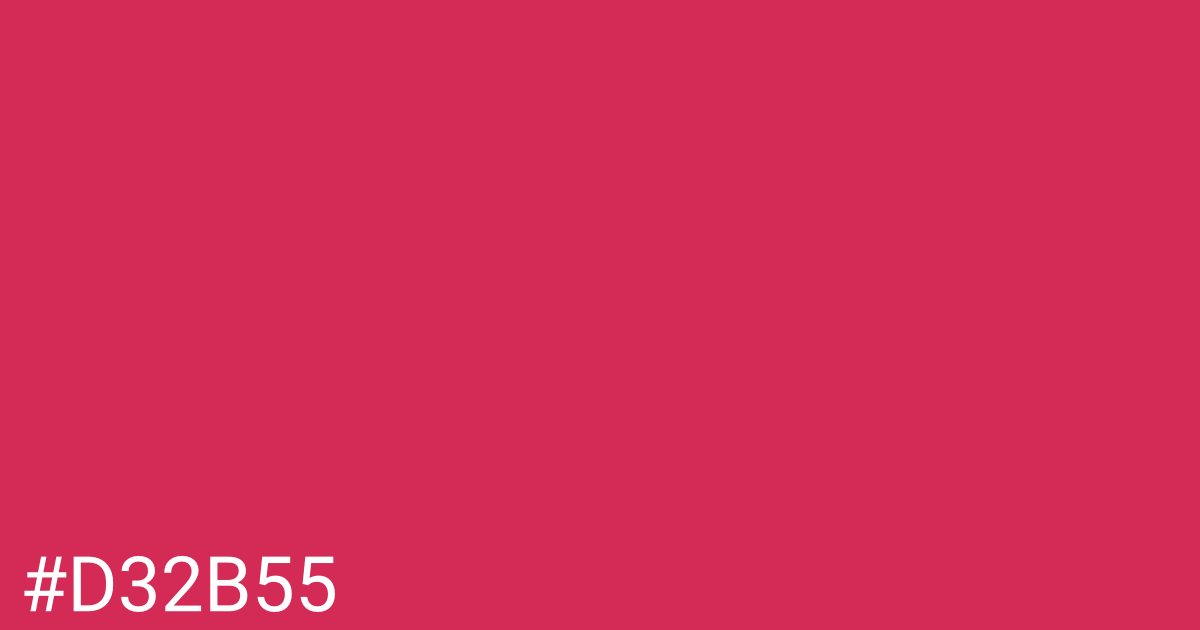 Hex color #d32b55 graphic