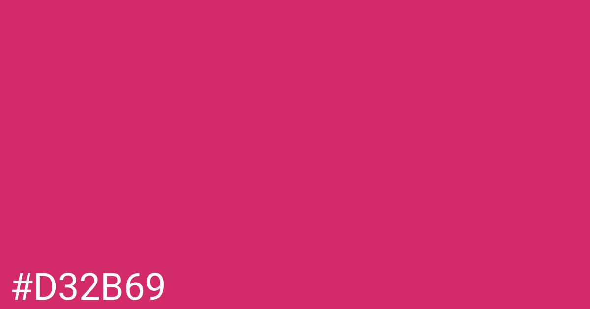 Hex color #d32b69 graphic