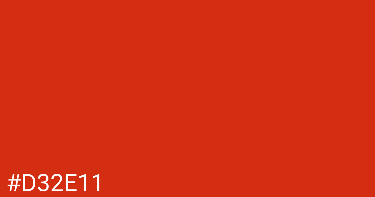Hex color #d32e11 graphic