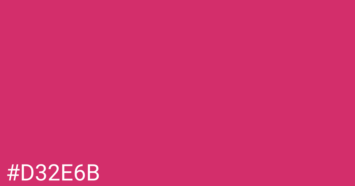 Hex color #d32e6b graphic
