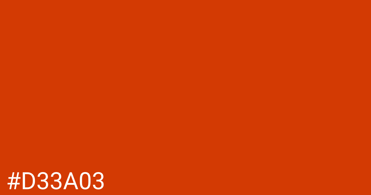 Hex color #d33a03 graphic
