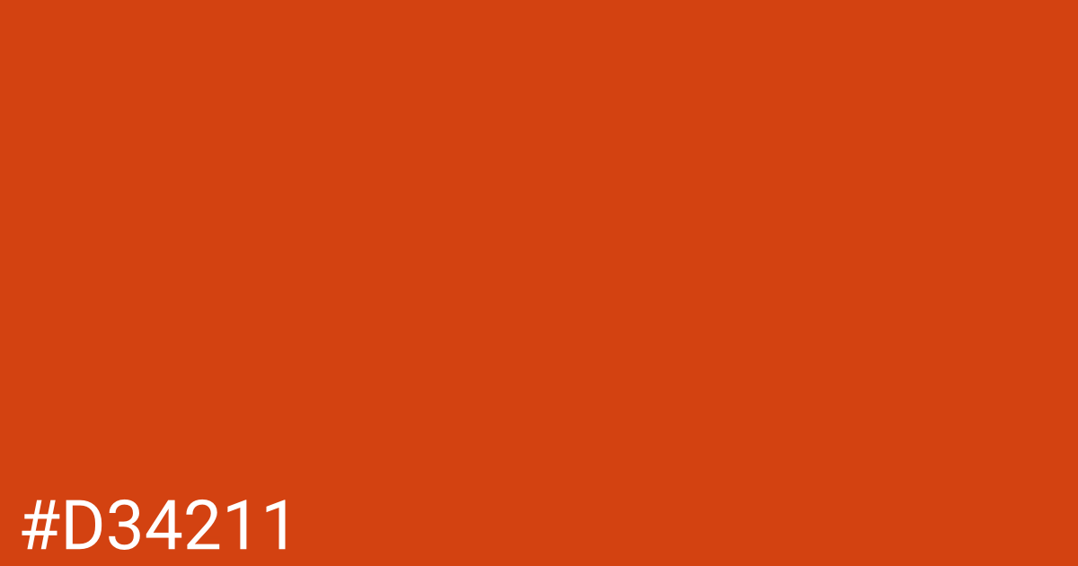 Hex color #d34211 graphic