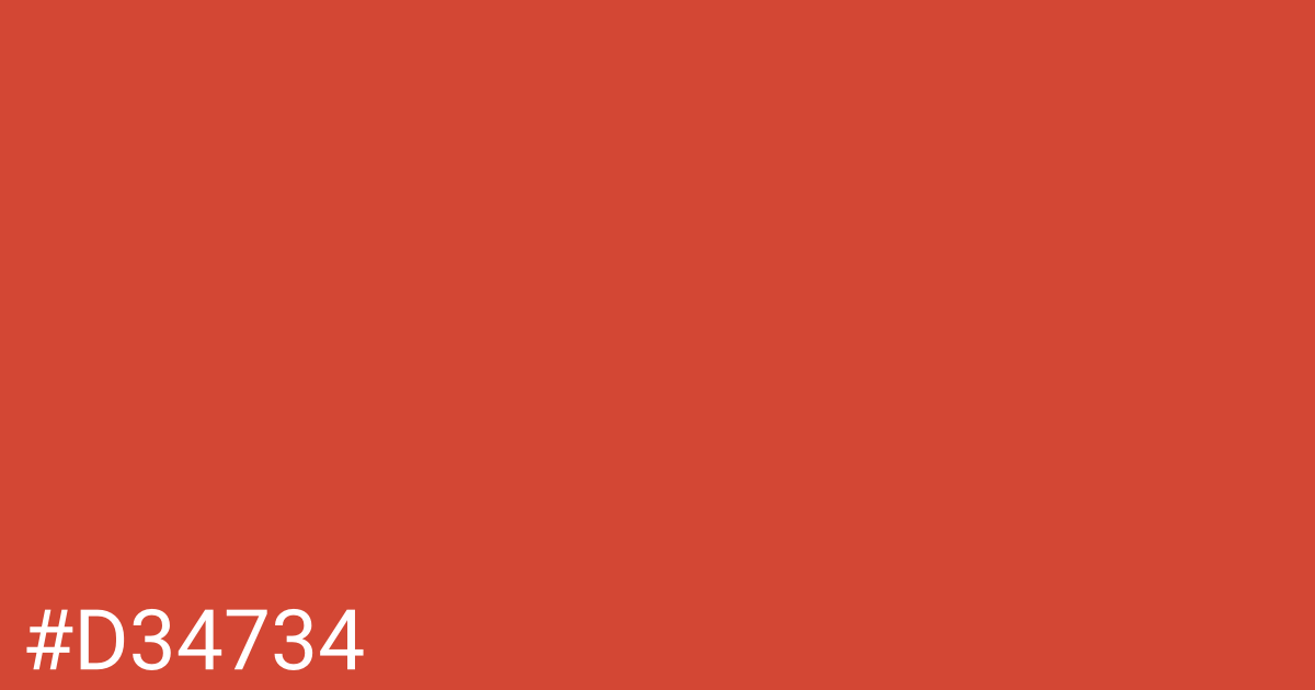 Hex color #d34734 graphic