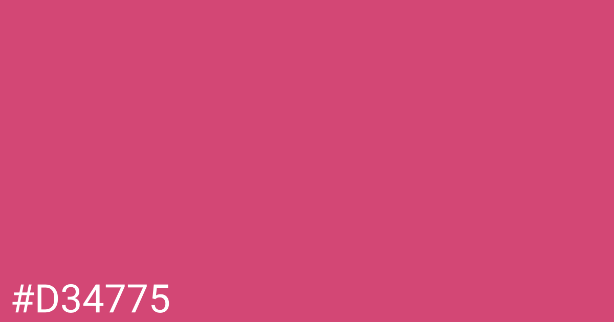 Hex color #d34775 graphic