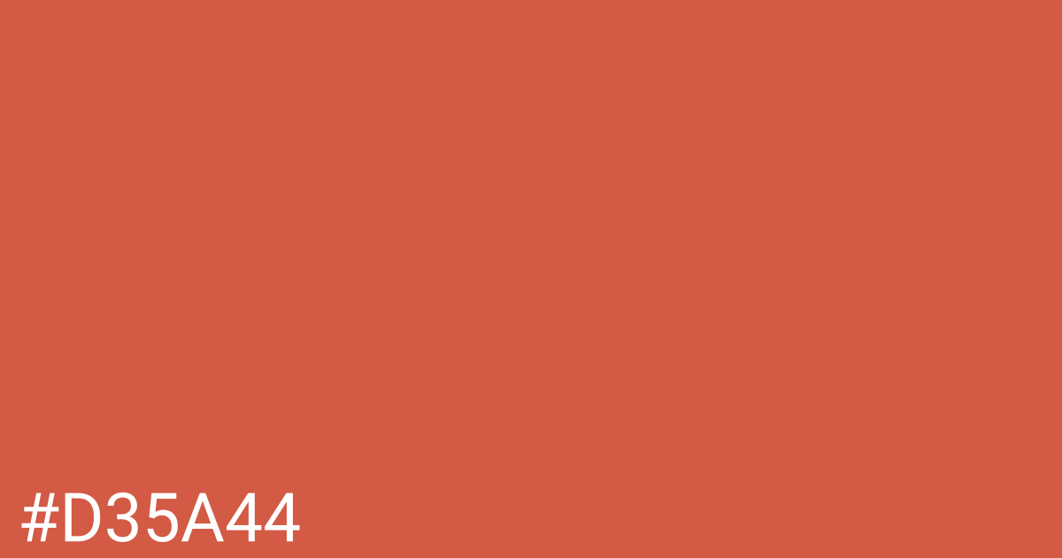 Hex color #d35a44 graphic