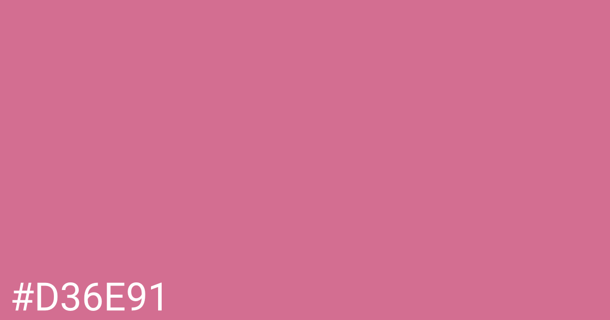 Hex color #d36e91 graphic