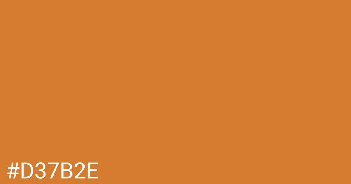 Hex color #d37b2e graphic