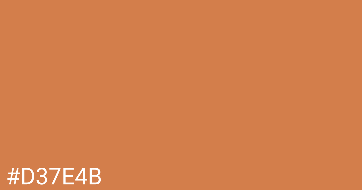 Hex color #d37e4b graphic
